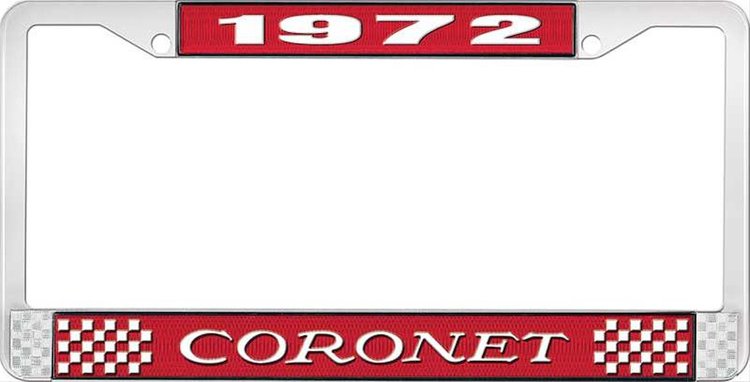 1972 Coronet License Plate Frame - Red