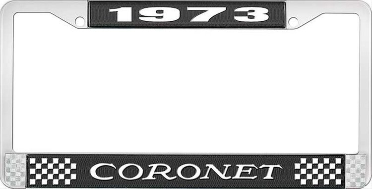 1973 Coronet License Plate Frame - Black
