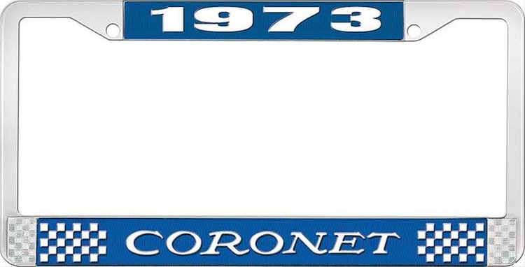 1973 Coronet License Plate Frame - Blue