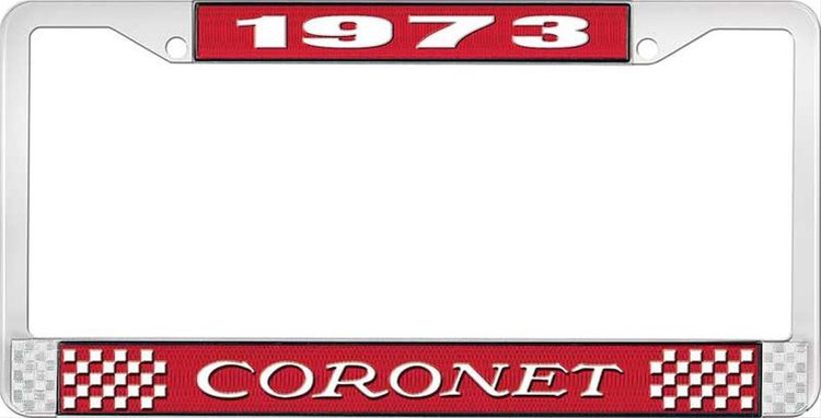 1973 Coronet License Plate Frame - Red