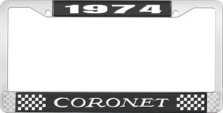 1974 Coronet License Plate Frame - Black