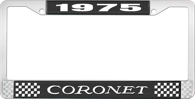 1975 Coronet License Plate Frame - Black