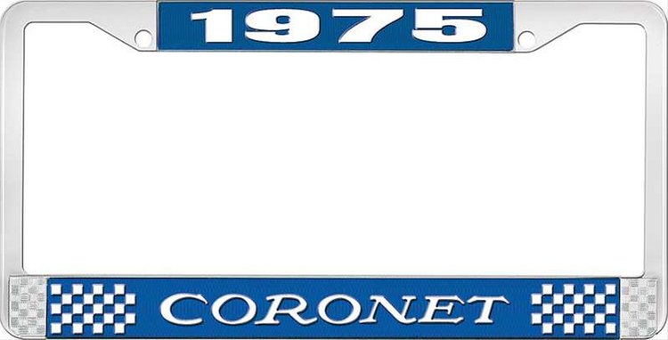 1975 Coronet License Plate Frame - Blue