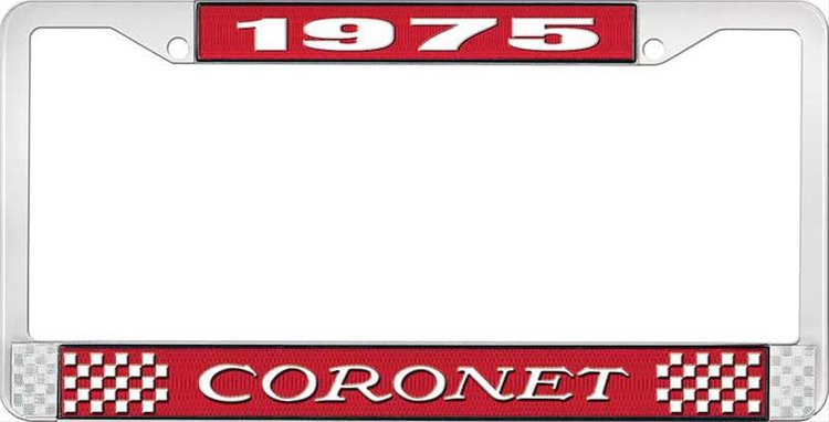 1975 Coronet License Plate Frame - Red