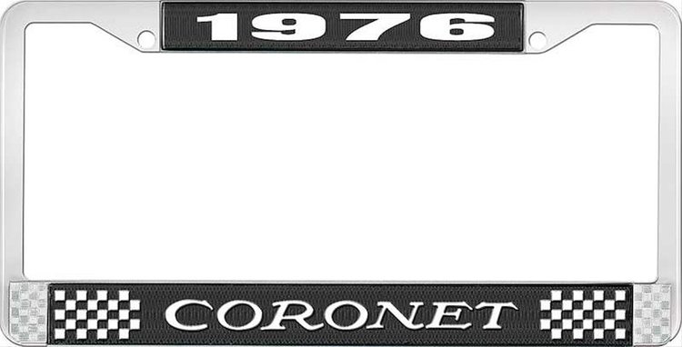 1976 Coronet License Plate Frame - Black
