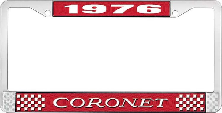 1976 Coronet License Plate Frame - Red