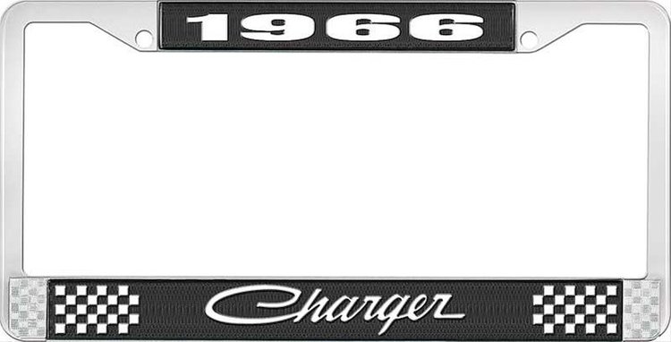 1966 Charger License Plate Frame - Black