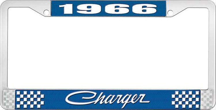 1966 Charger License Plate Frame - Blue