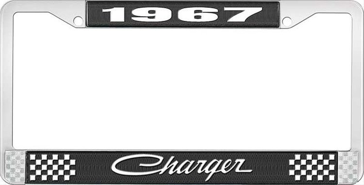 1967 Charger License Plate Frame - Black