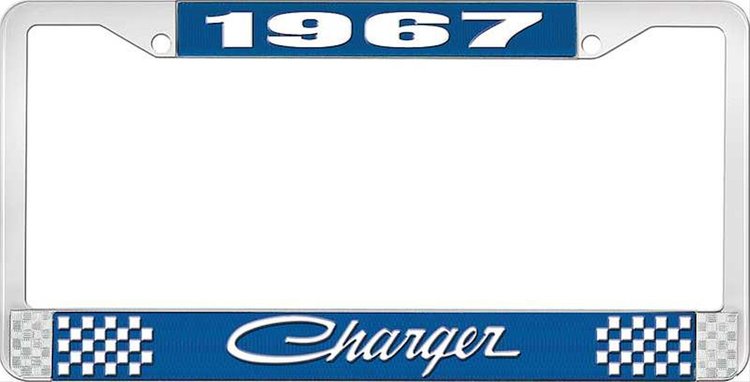 1967 Charger License Plate Frame - Blue