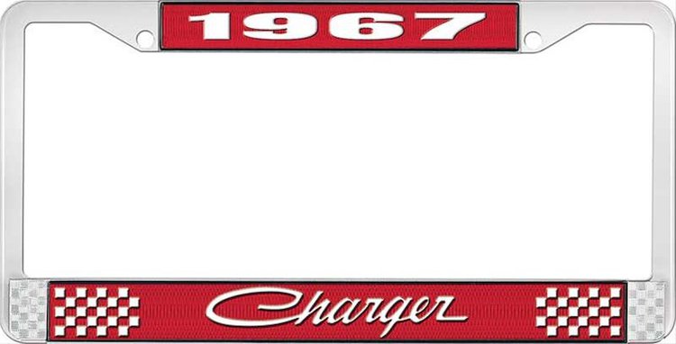1967 Charger License Plate Frame - Red