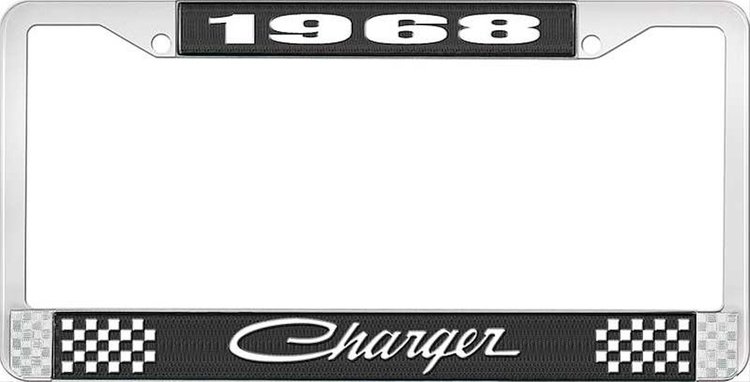 1968 Charger License Plate Frame - Black