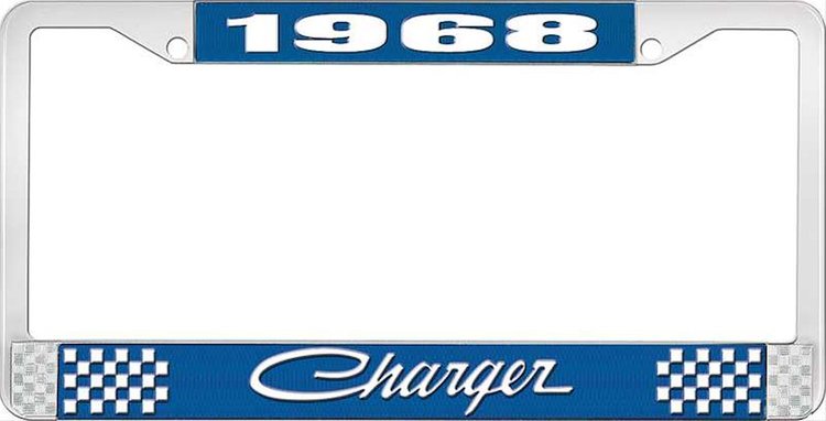 1968 Charger License Plate Frame - Blue