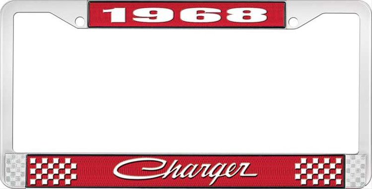 1968 Charger License Plate Frame - Red