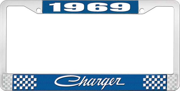 1969 Charger License Plate Frame - Blue