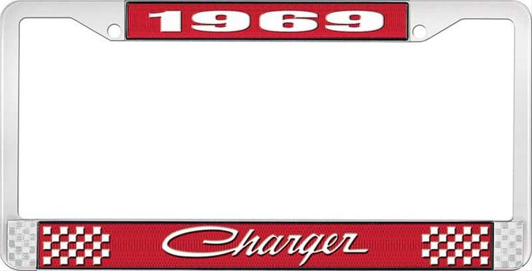 1969 Charger License Plate Frame - Red