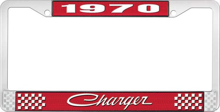 1970 Charger License Plate Frame - Red