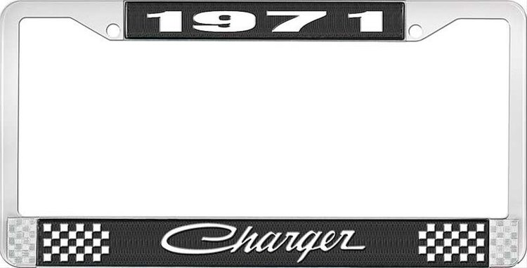 1971 Charger License Plate Frame - Black