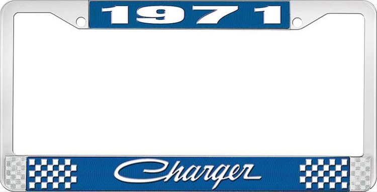 1971 Charger License Plate Frame - Blue