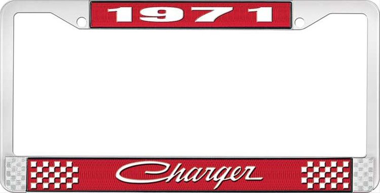 1971 Charger License Plate Frame - Red