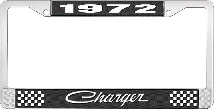 1972 Charger License Plate Frame - Black