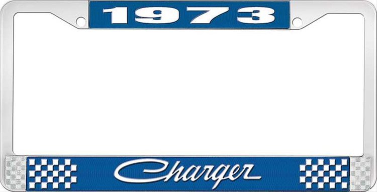 1973 Charger License Plate Frame - Blue