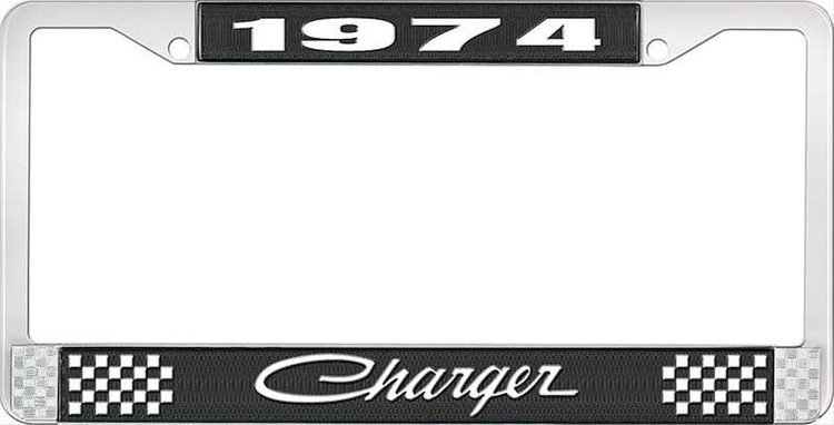 1974 Charger License Plate Frame - Black