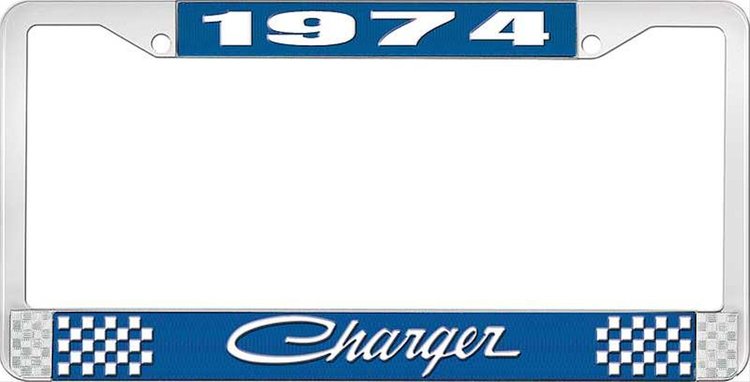 1974 Charger License Plate Frame - Blue