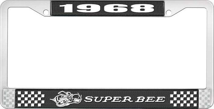 1968 Super Bee License Plate Frame - Black