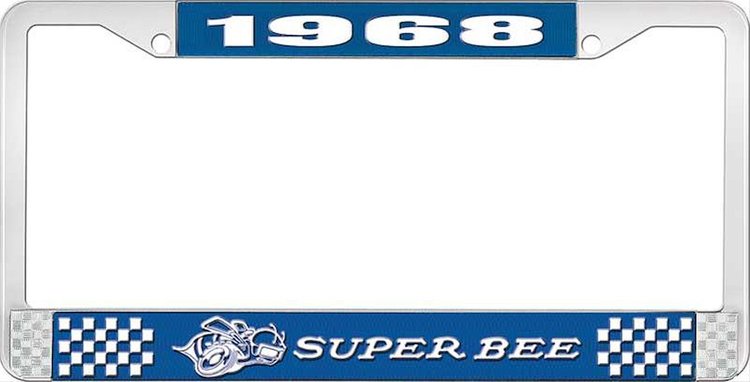 1968 Super Bee License Plate Frame - Blue