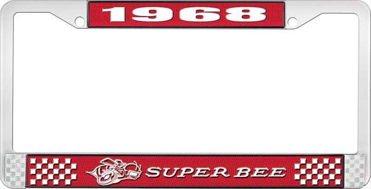 1968 Super Bee License Plate Frame - Red