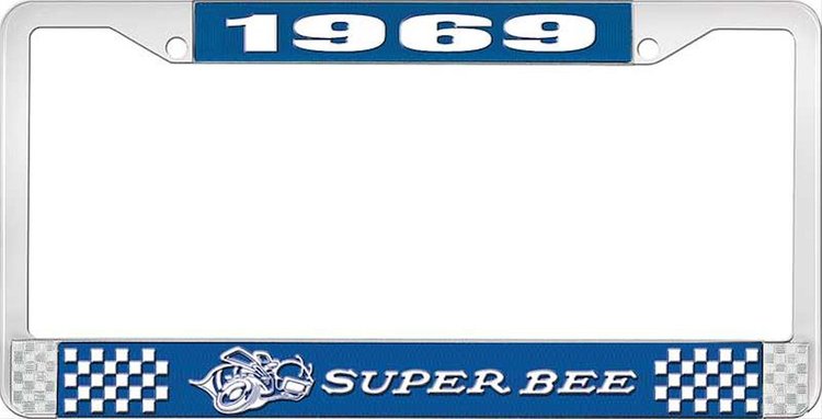 1969 Super Bee License Plate Frame - Blue