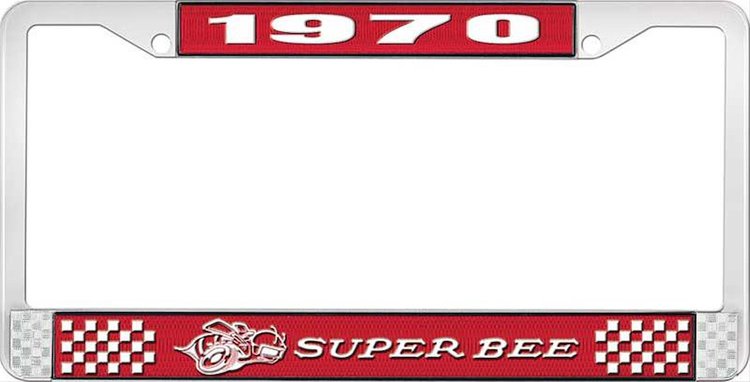 1970 Super Bee License Plate Frame - Red