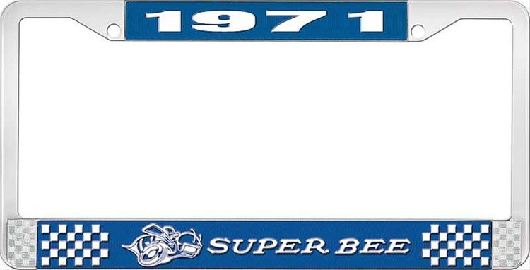 1971 Super Bee License Plate Frame - Blue