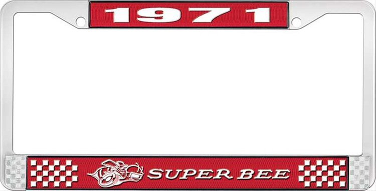 1971 Super Bee License Plate Frame - Red
