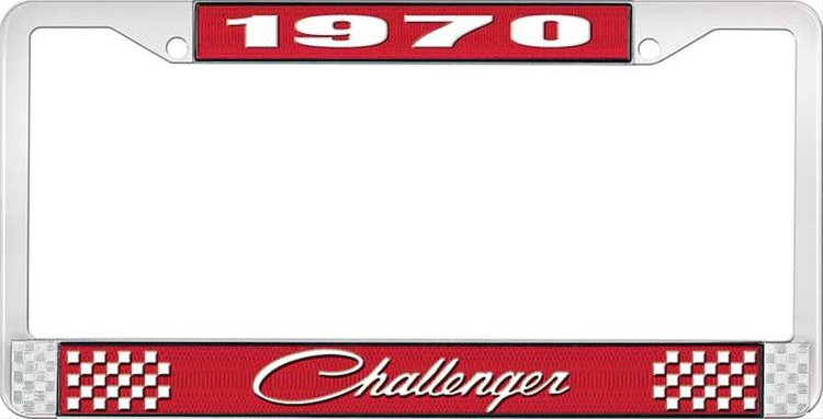 1970 Challenger License Plate Frame - Red