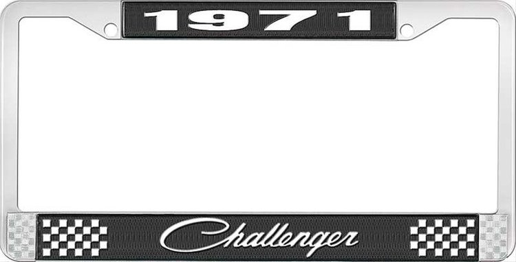 1971 Challenger License Plate Frame - Black
