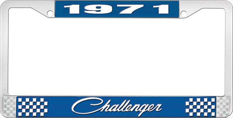 1971 Challenger License Plate Frame - Blue