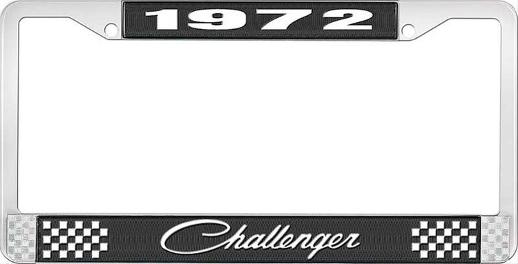1972 Challenger License Plate Frame - Black