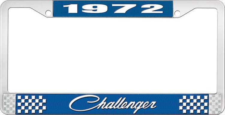 1972 Challenger License Plate Frame - Blue