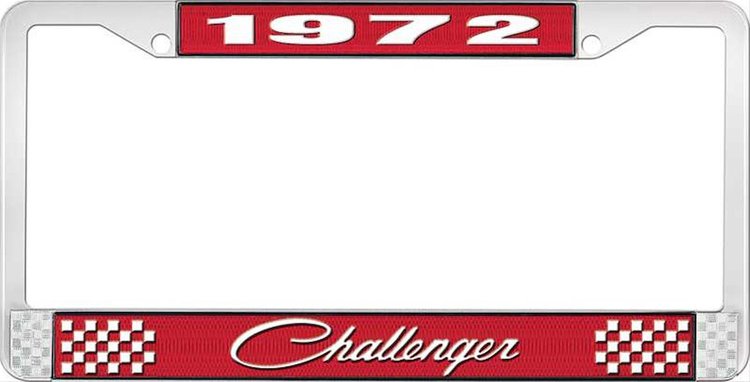 1972 Challenger License Plate Frame - Red