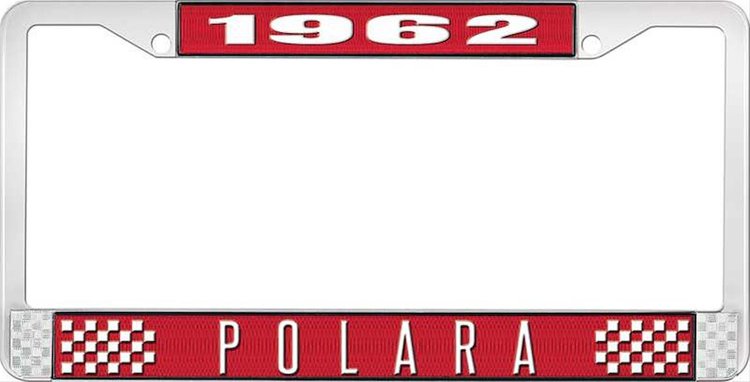 1962 Polara License Plate Frame - Red