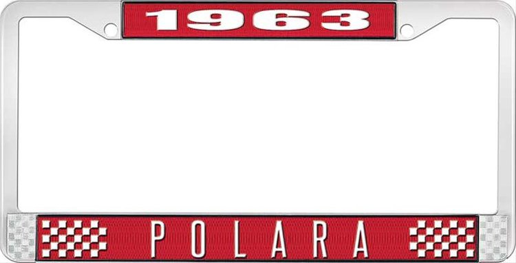 1963 Polara License Plate Frame - Red