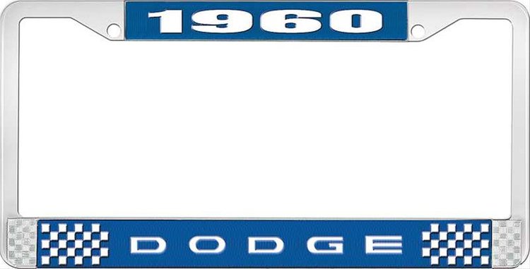 1960 Dodge License Plate Frame - Blue