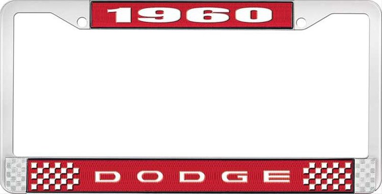 1960 Dodge License Plate Frame - Red