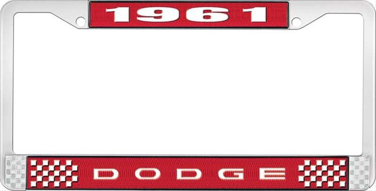 1961 Dodge License Plate Frame - Red