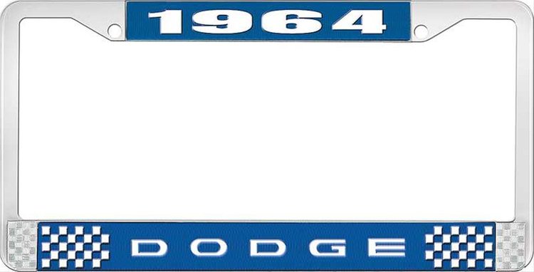 1964 Dodge License Plate Frame - Blue