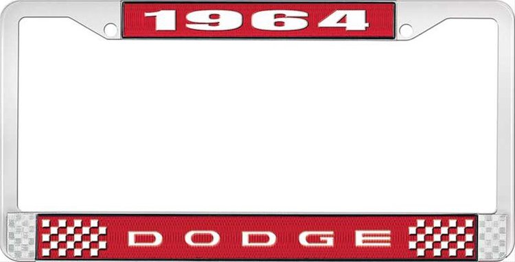1964 Dodge License Plate Frame - Red
