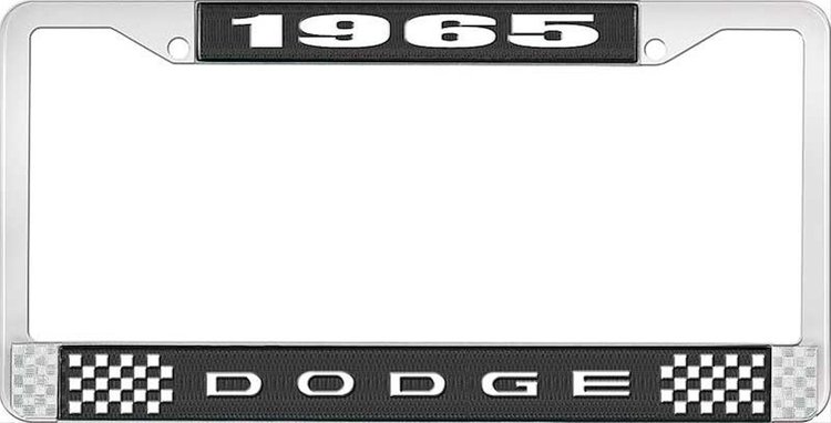 1965 Dodge License Plate Frame - Black