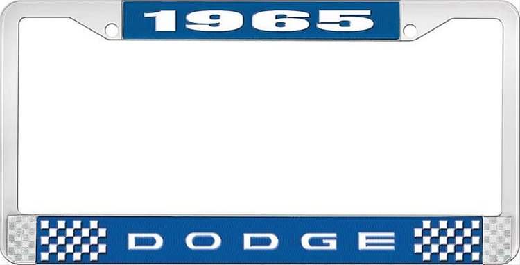 1965 Dodge License Plate Frame - Blue